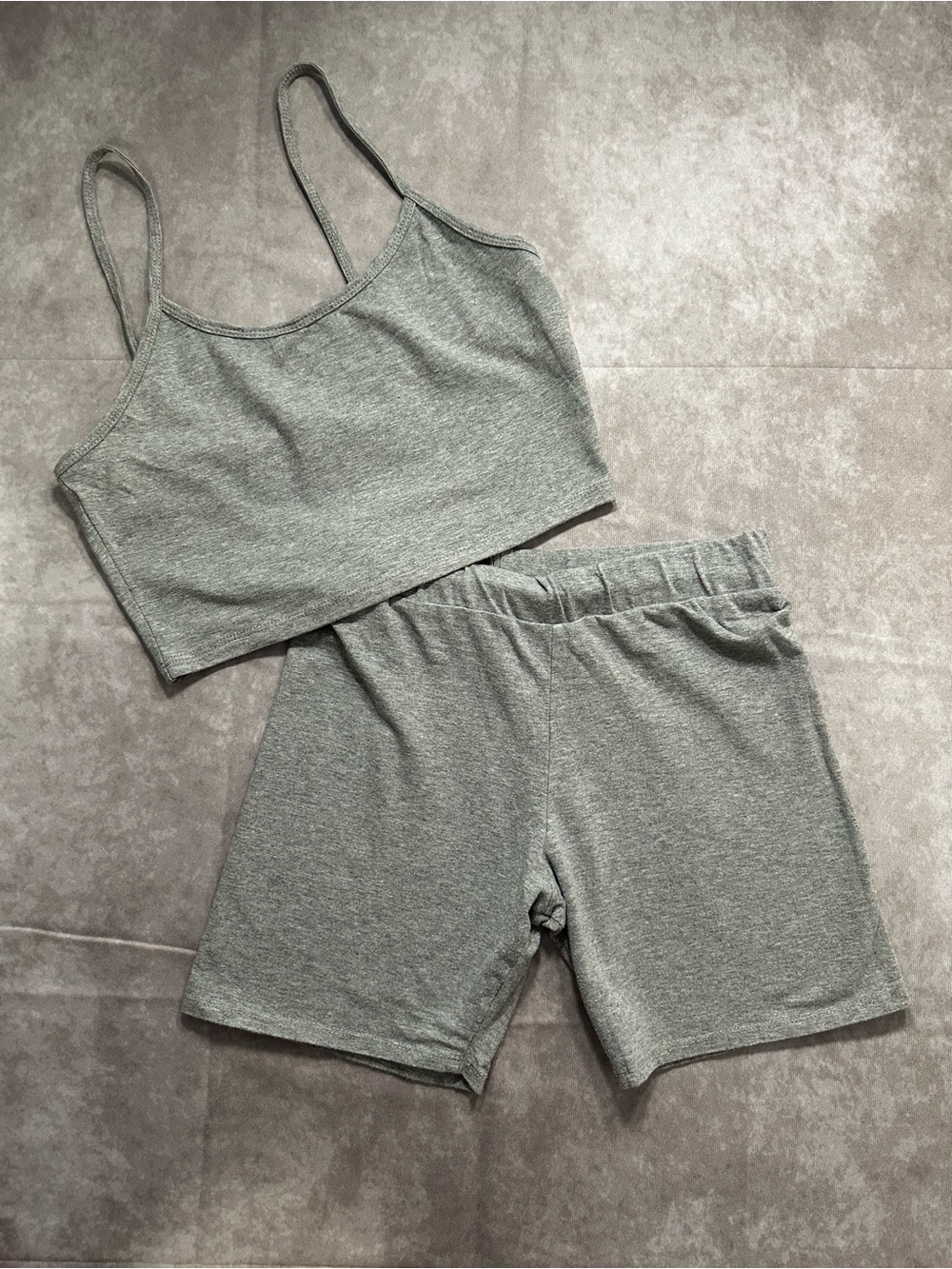 Women's Grey Bralette & Shorts Set